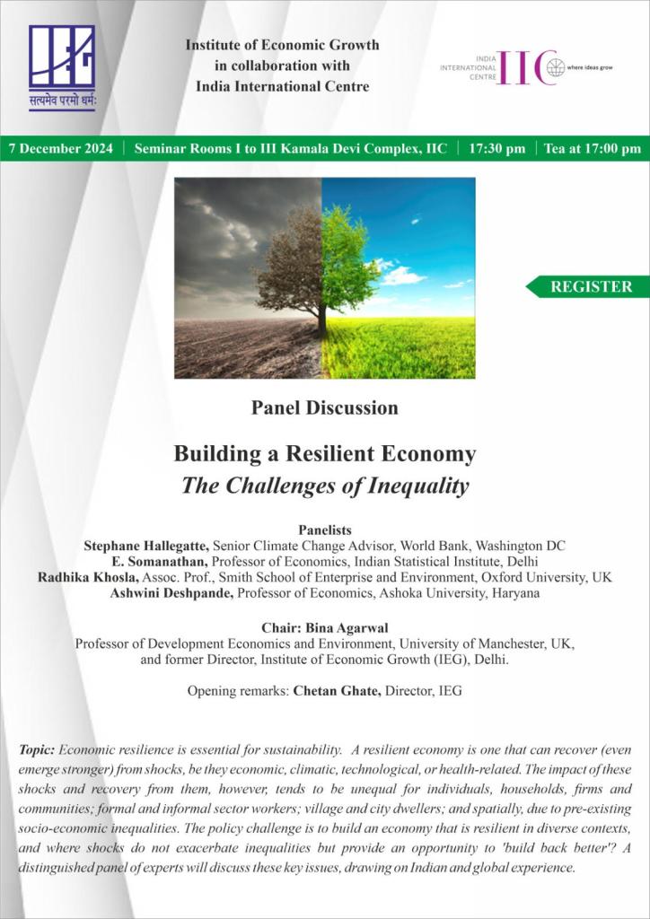 Panel discussion on Building a Resilient Economy: The Challenges of Inequality