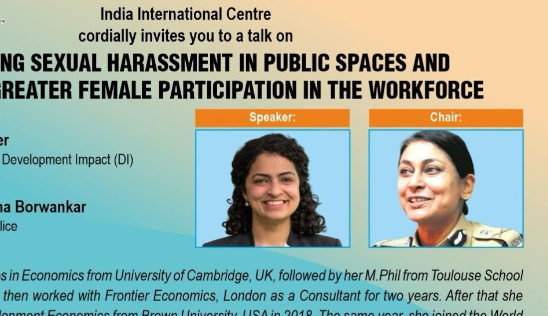 Combating sexual harassment in public spaces and fostering greater female participation in the workforce