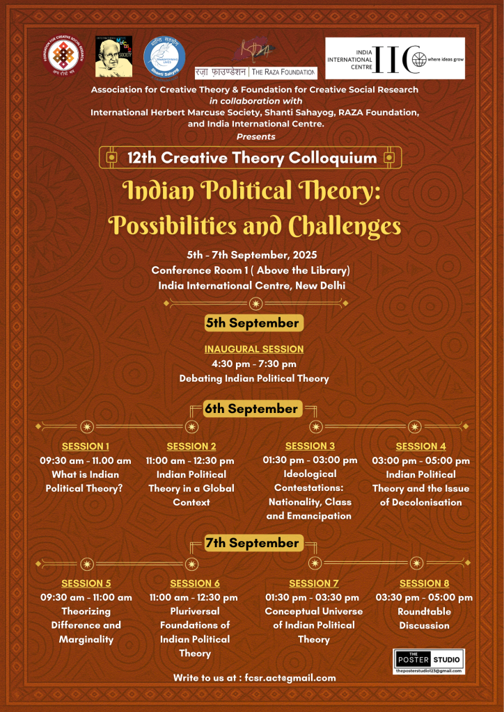 12TH CREATIVE THEORY COLLOQUIUM