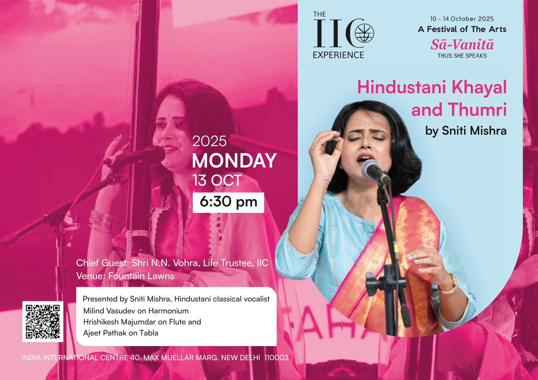 THE IIC EXPERIENCE: A FESTIVAL OF THE ARTS – 10TH TO 14TH OCTOBER 2025