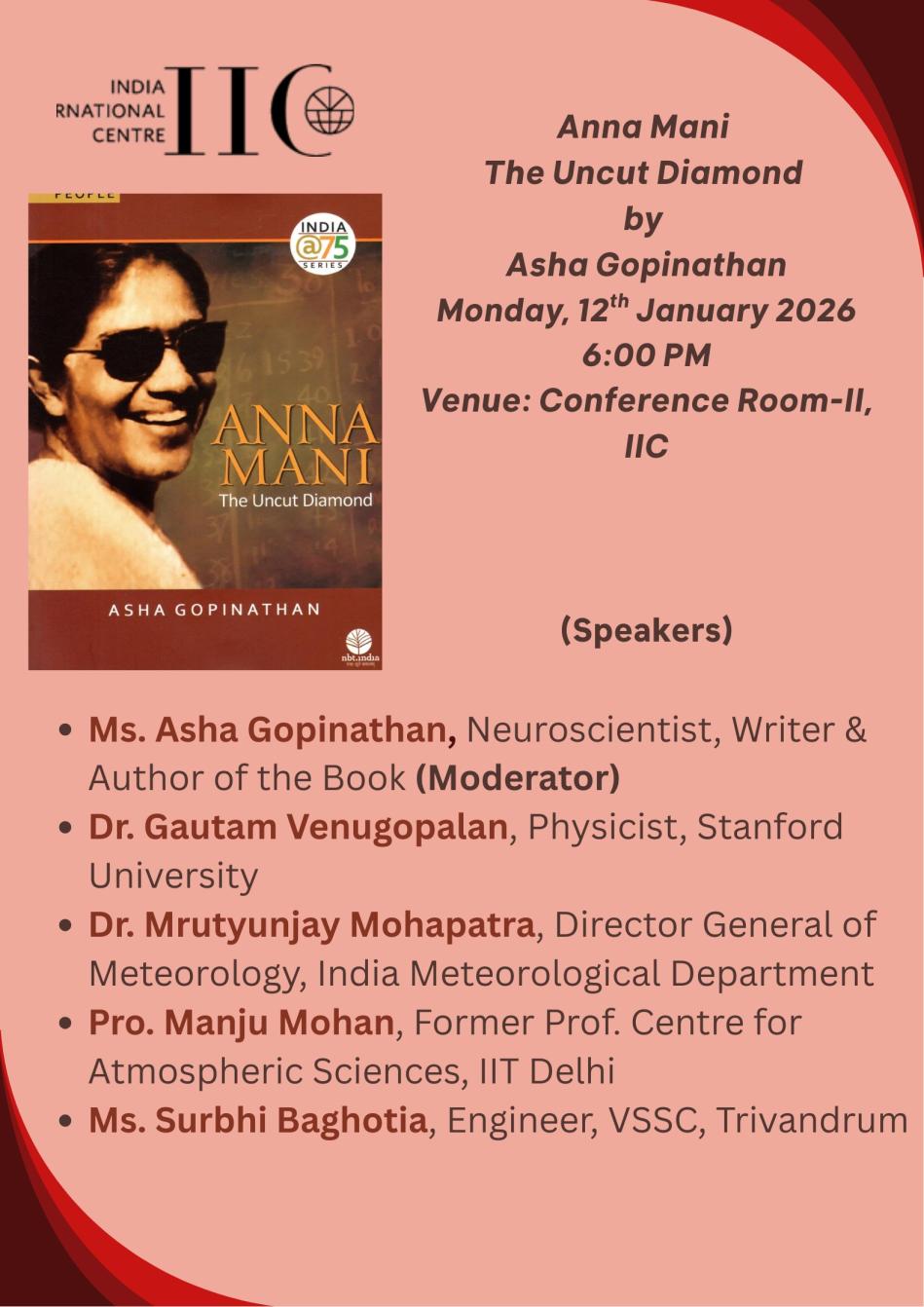 Book Discussion Group -Anna Mani: The Uncut Diamond
