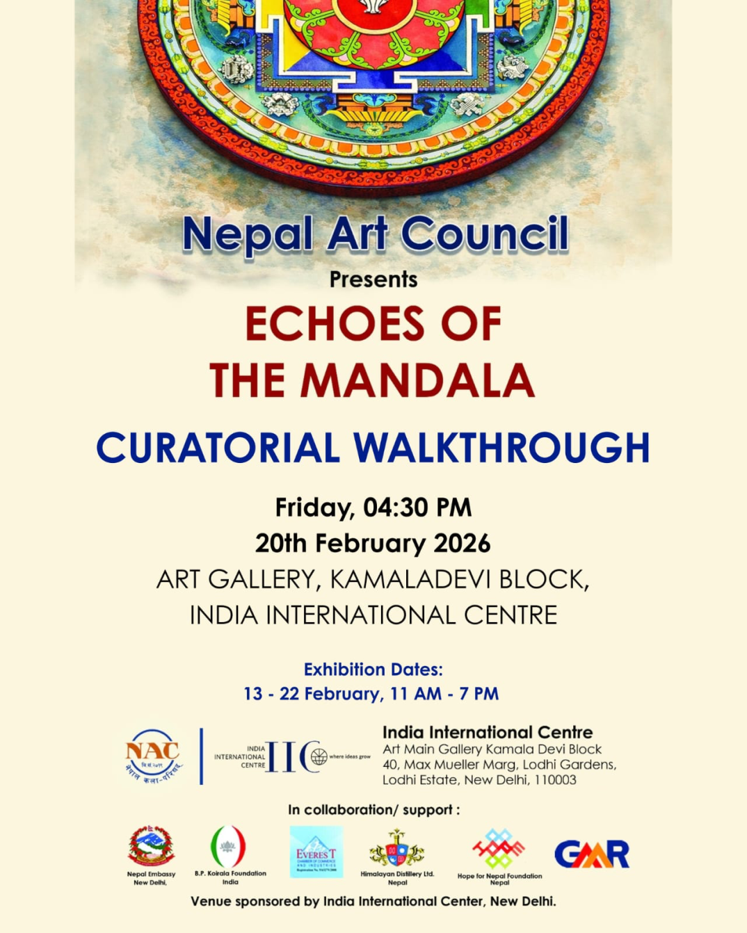 curatorial walkthrough of the art exhibition