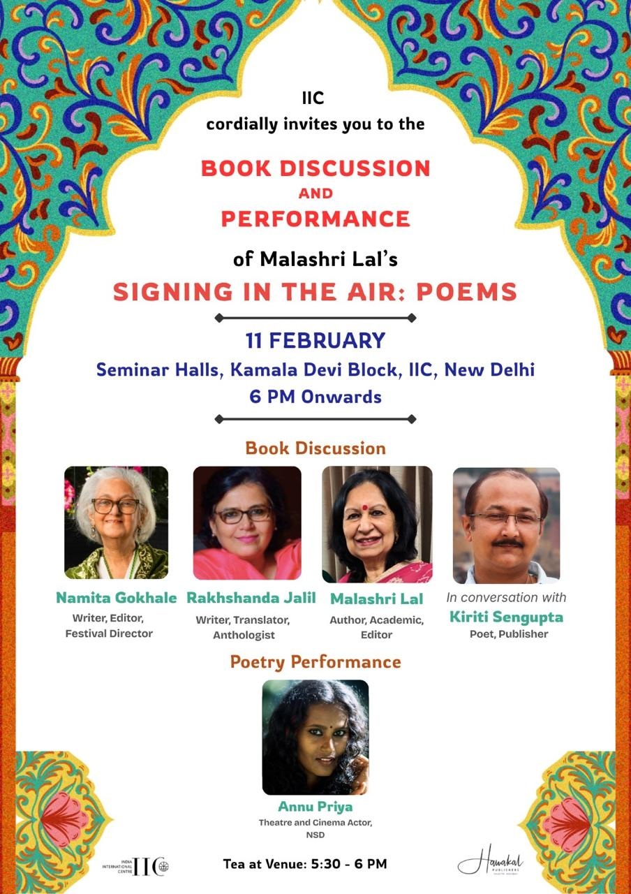 BOOK DISCUSSION GROUP - Signing in the air: Poems