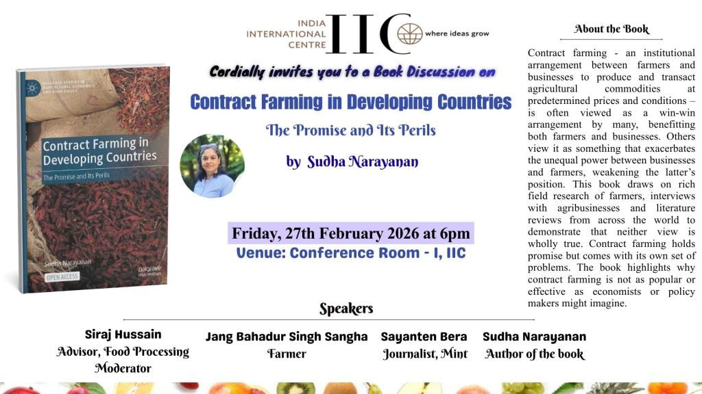 Book Discussion Group  Contract Farming in Developing countries: The Promise and its perils