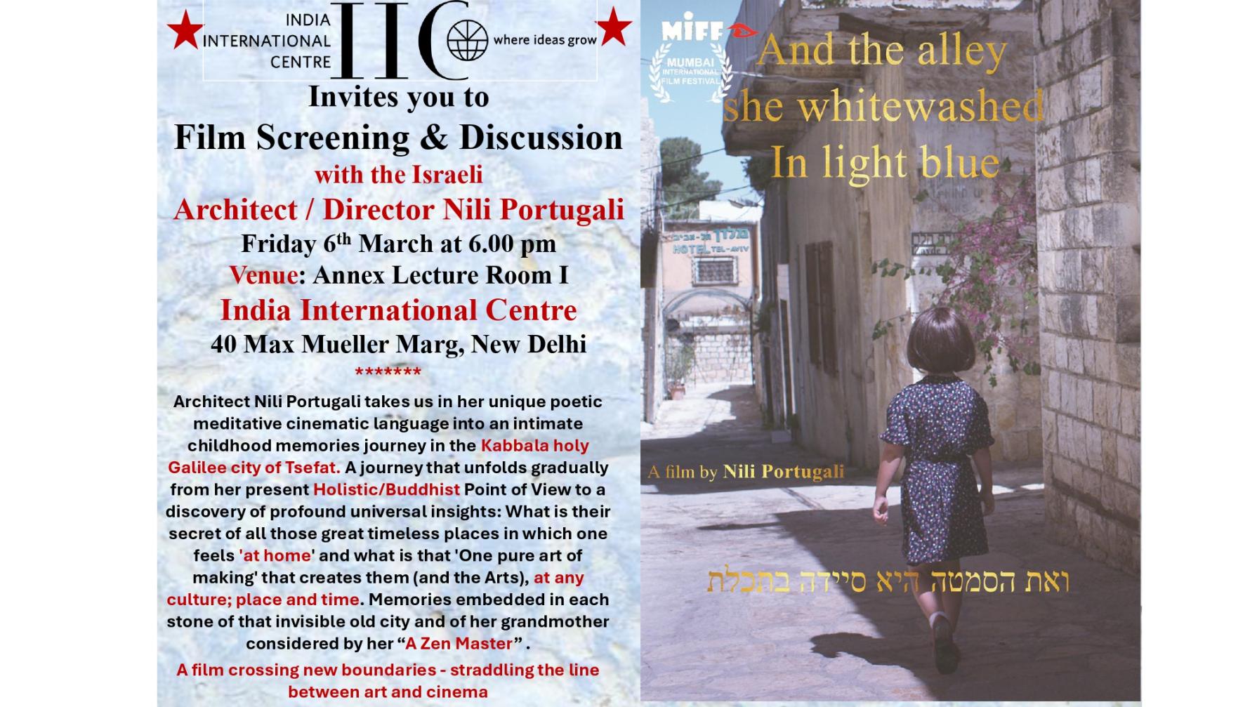 And the alley she whitewashed in light blue 