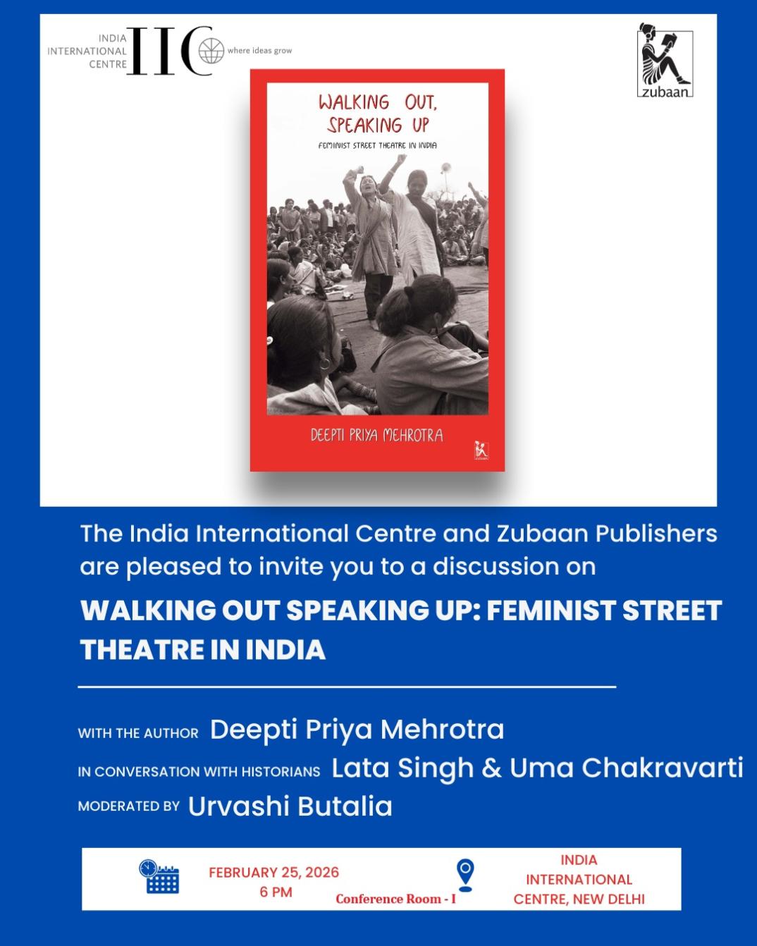 BOOK DISCUSSION GROUP - Walking out, Speaking up: Feminist Street Theatre in India