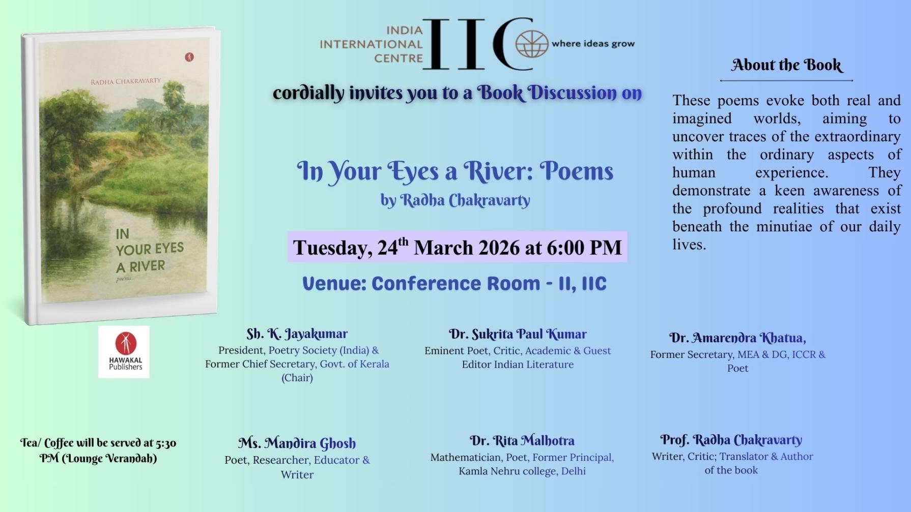 BOOK DISCUSSION GROUP - In Your Eyes a River: Poems 
