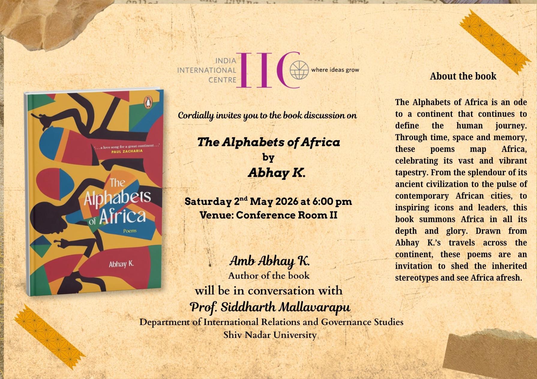 BOOK DISCUSSION GROUP - The Alphabets of Africa