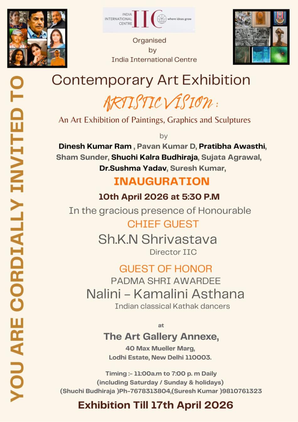 EXHIBITION- Artistic Vision: An Art Exhibition of Paintings, Graphics and Sculptures