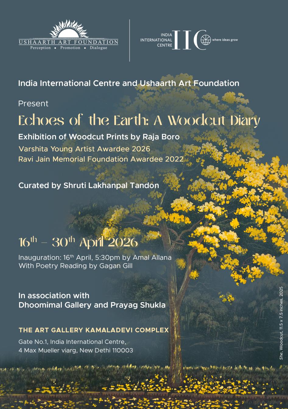 Echoes of the Earth: A Woodcut Diary, exhibition of woodcut prints by Raja Boro