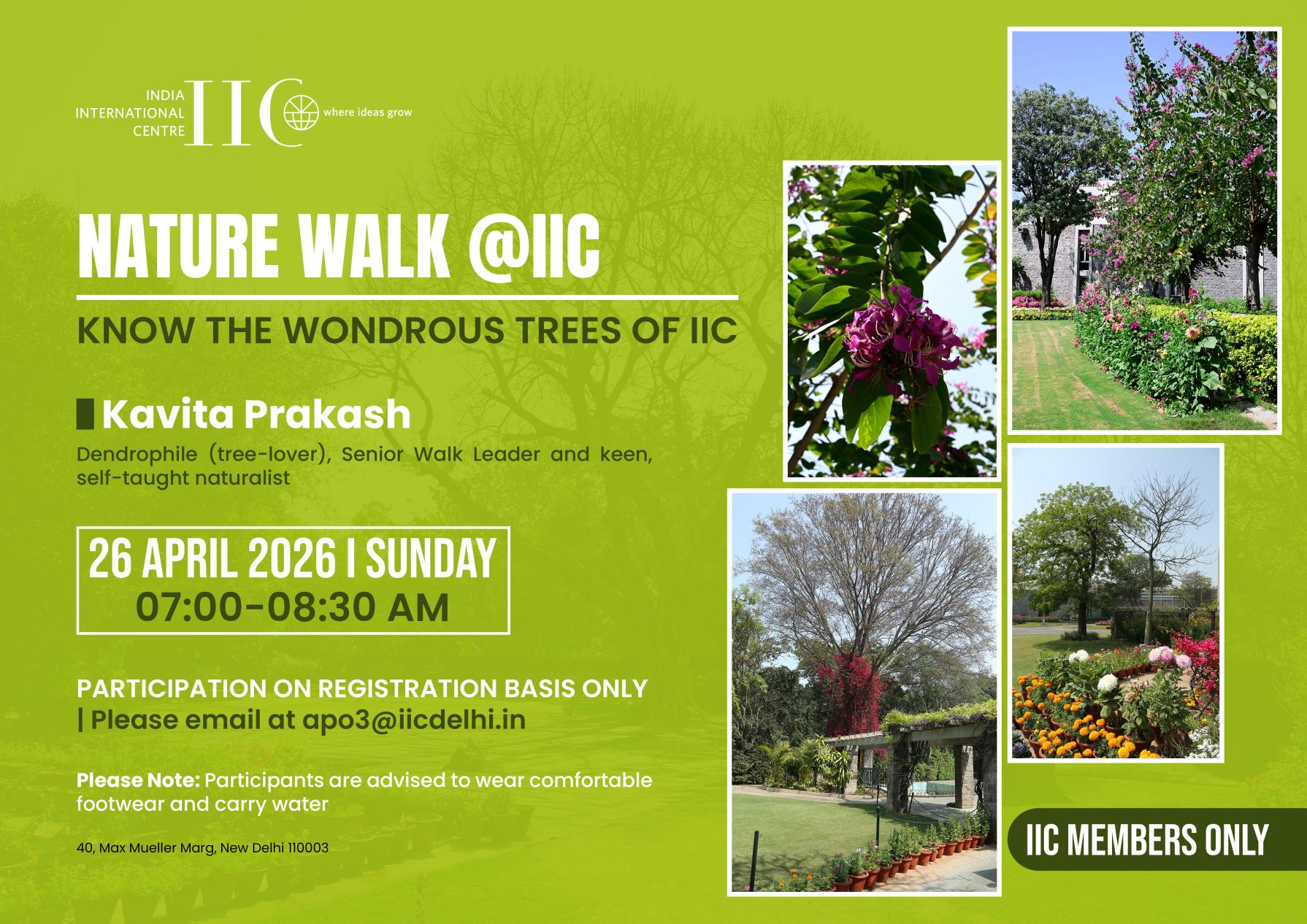 Nature Walk at IIC – Know the Wondrous Trees of IIC