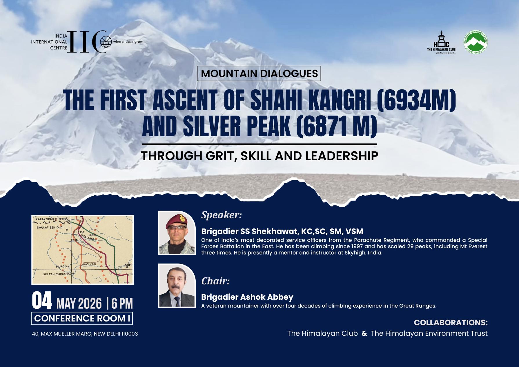 The First Ascent of Shahi Kangri (6934 M) and Silver Peak (6871 M)