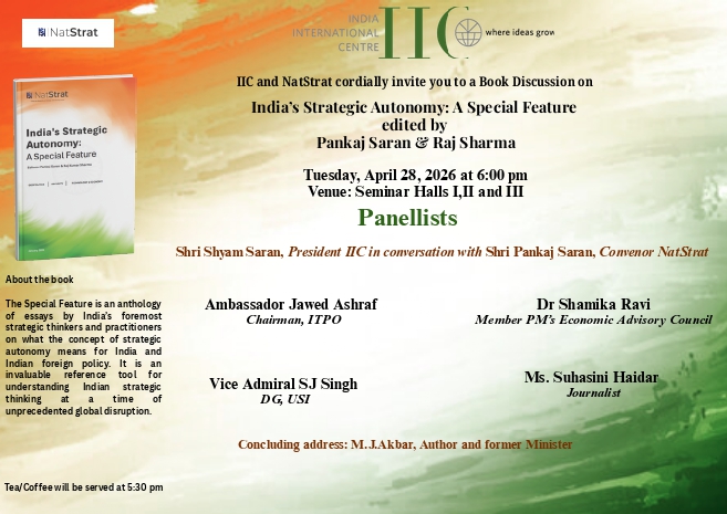 BOOK DISCUSSION GROUP  India’s Strategic Autonomy : A Special Feature 