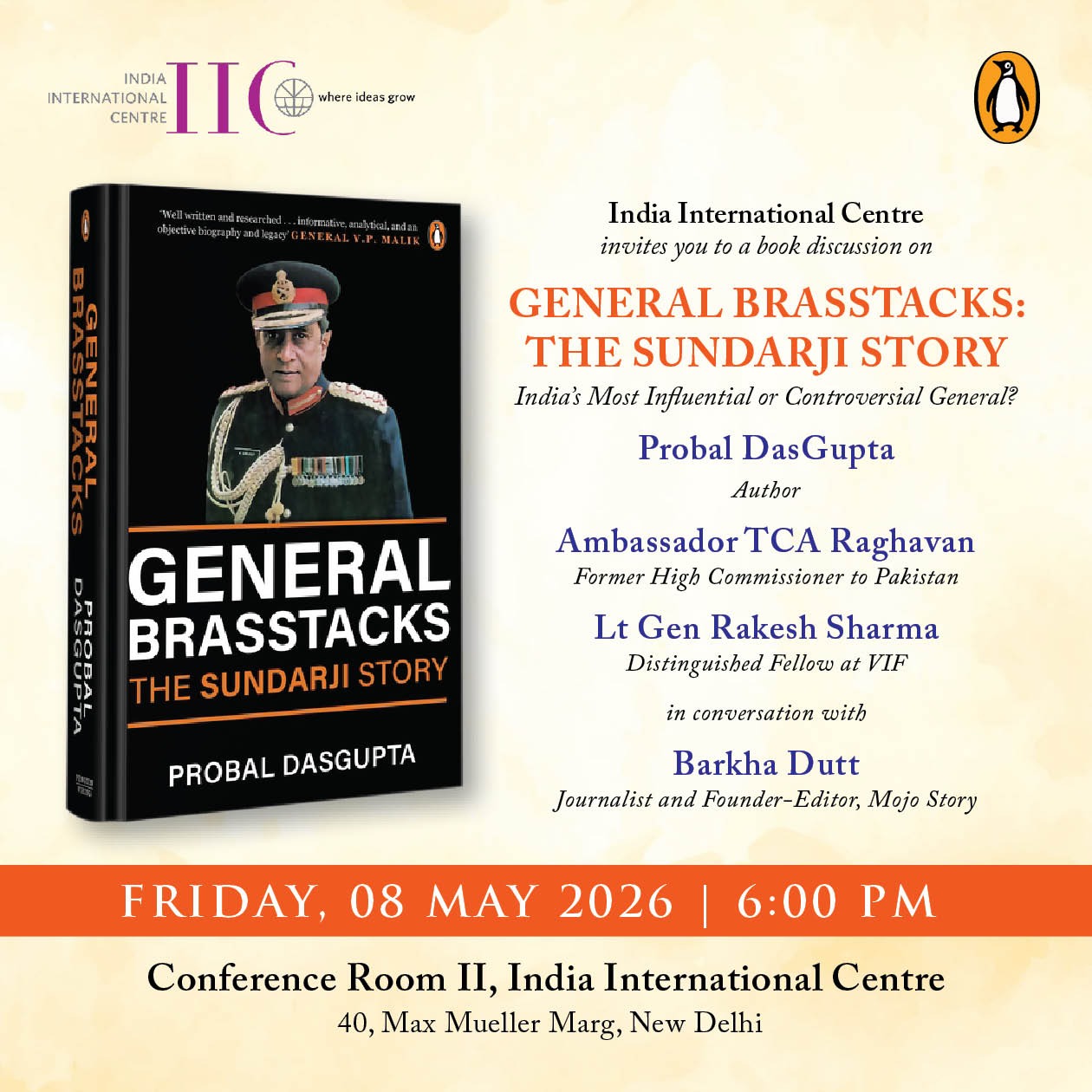 <span>BOOK DISCUSSION GROUP - General Brasstacks: The Sundarji Story</span>
