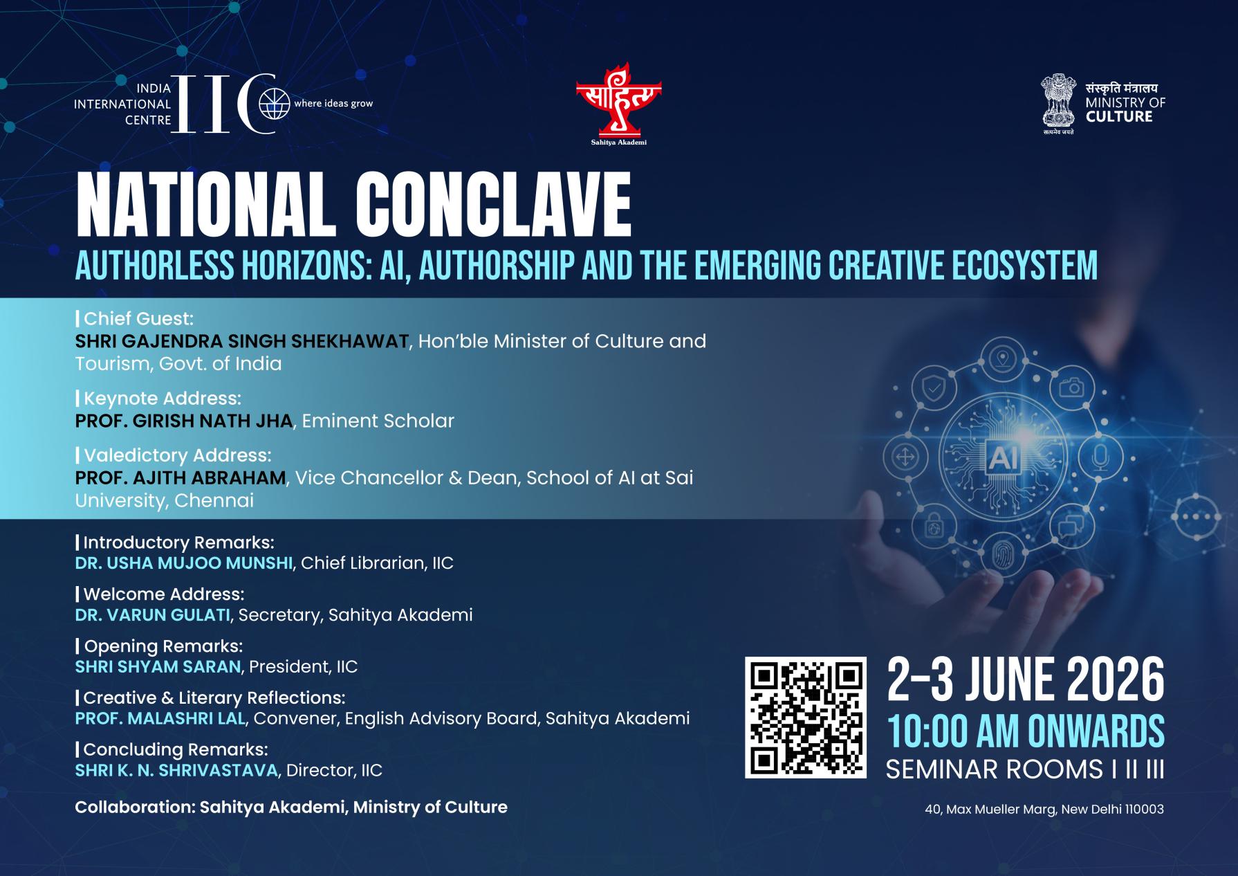 NATIONAL CONCLAVE -AUTHORLESS HORIZONS: AI, AUTHORSHIP, AND THE EMERGING CREATIVE ECOSYSTEM