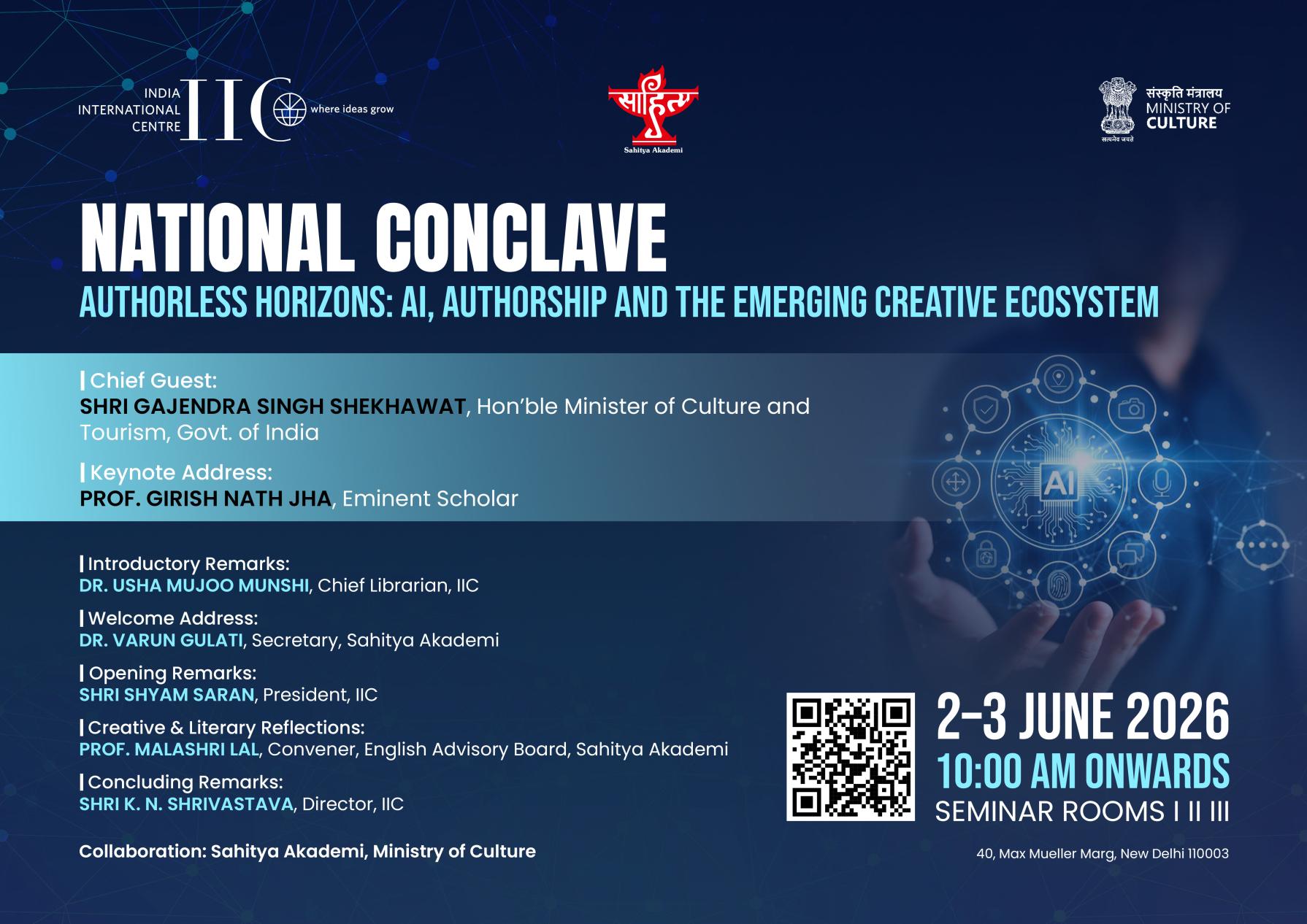 NATIONAL CONCLAVE-AUTHORLESS HORIZONS: AI, AUTHORSHIP, AND THE EMERGING CREATIVE ECOSYSTEM