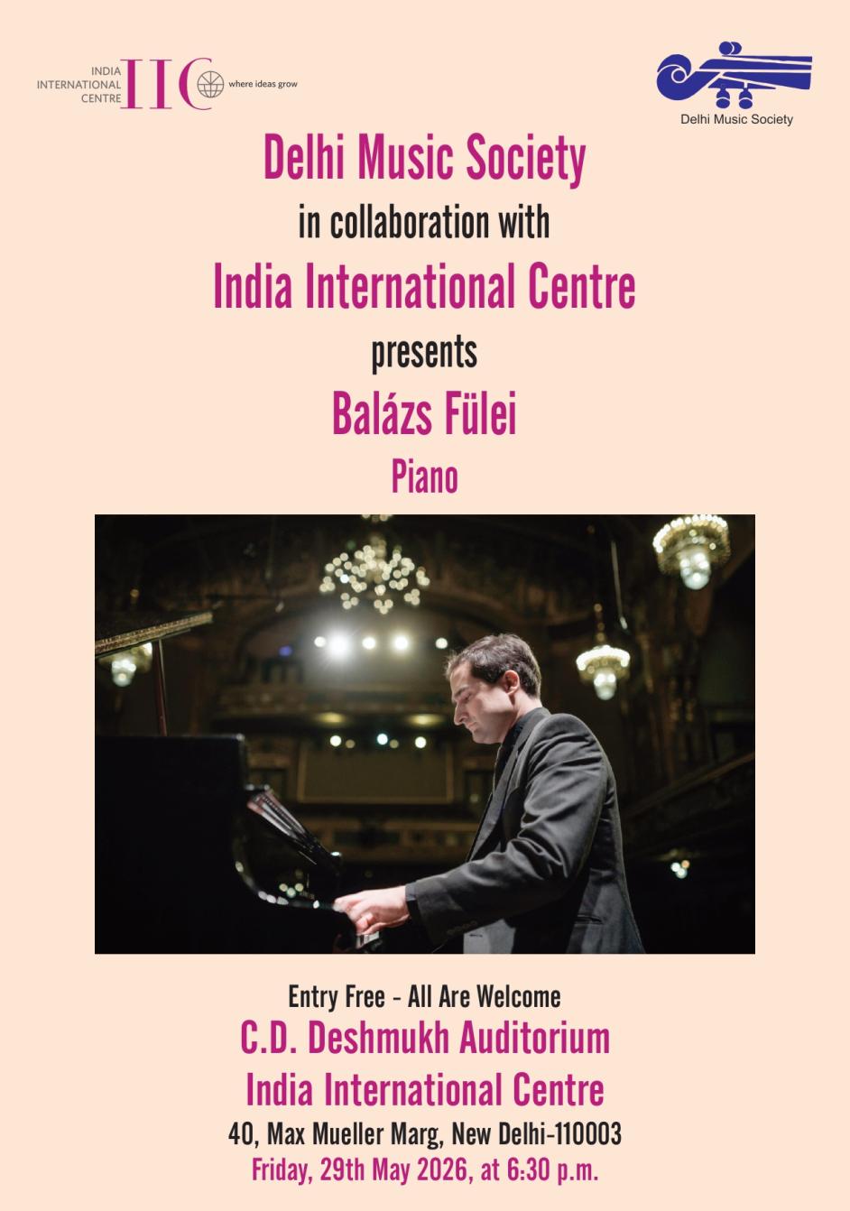 Piano Recital by Balázs Fülei