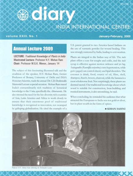 IIC Diary (January-February 2009) 