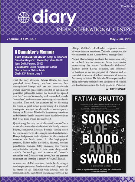 IIC Diary (May-June 2010)