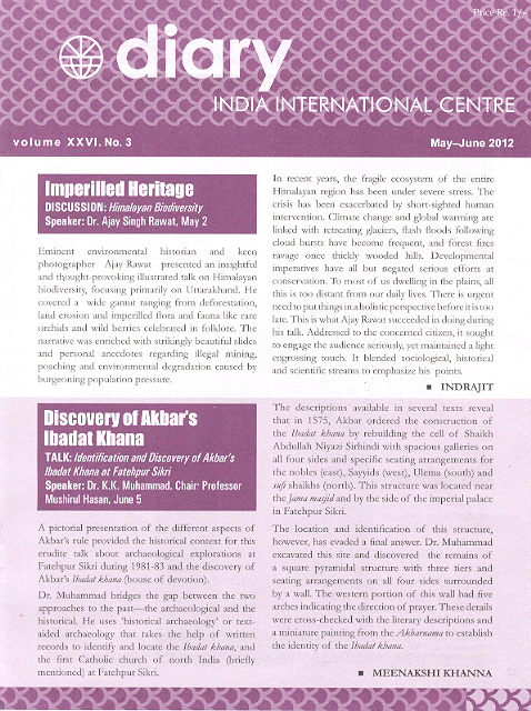 IIC Diary (May-June 2012)