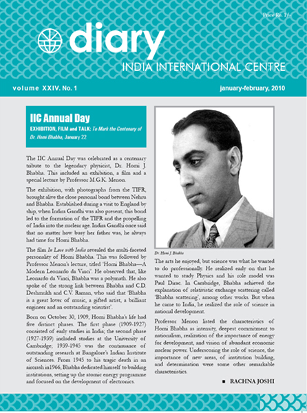 IIC Diary (January-February 2010)