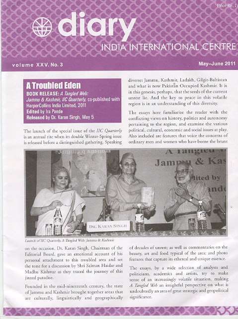 IIC Diary (May-June 2011)