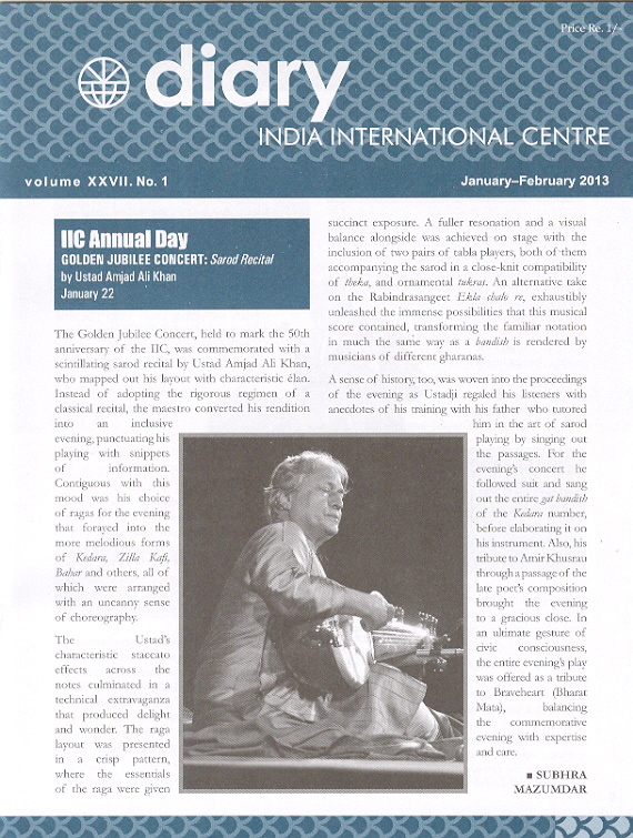 IIC Diary (January-February 2013)