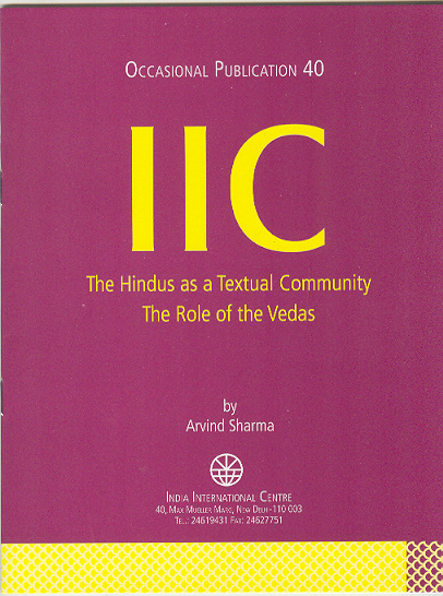 The Hindus as a Textual Community: The Role of the Vedas (OP 40)