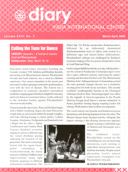 IIC Diary (March-April 2009)