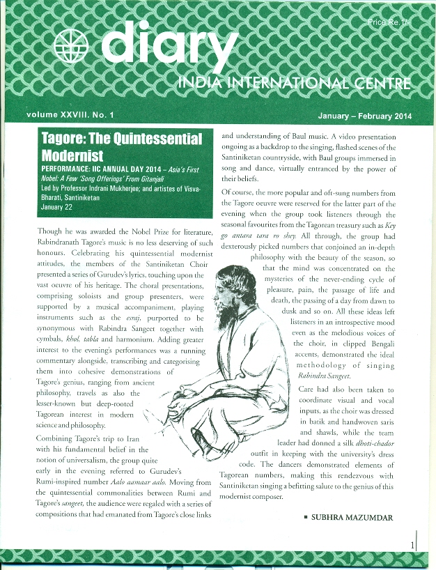 IIC Diary (January-February 2014)