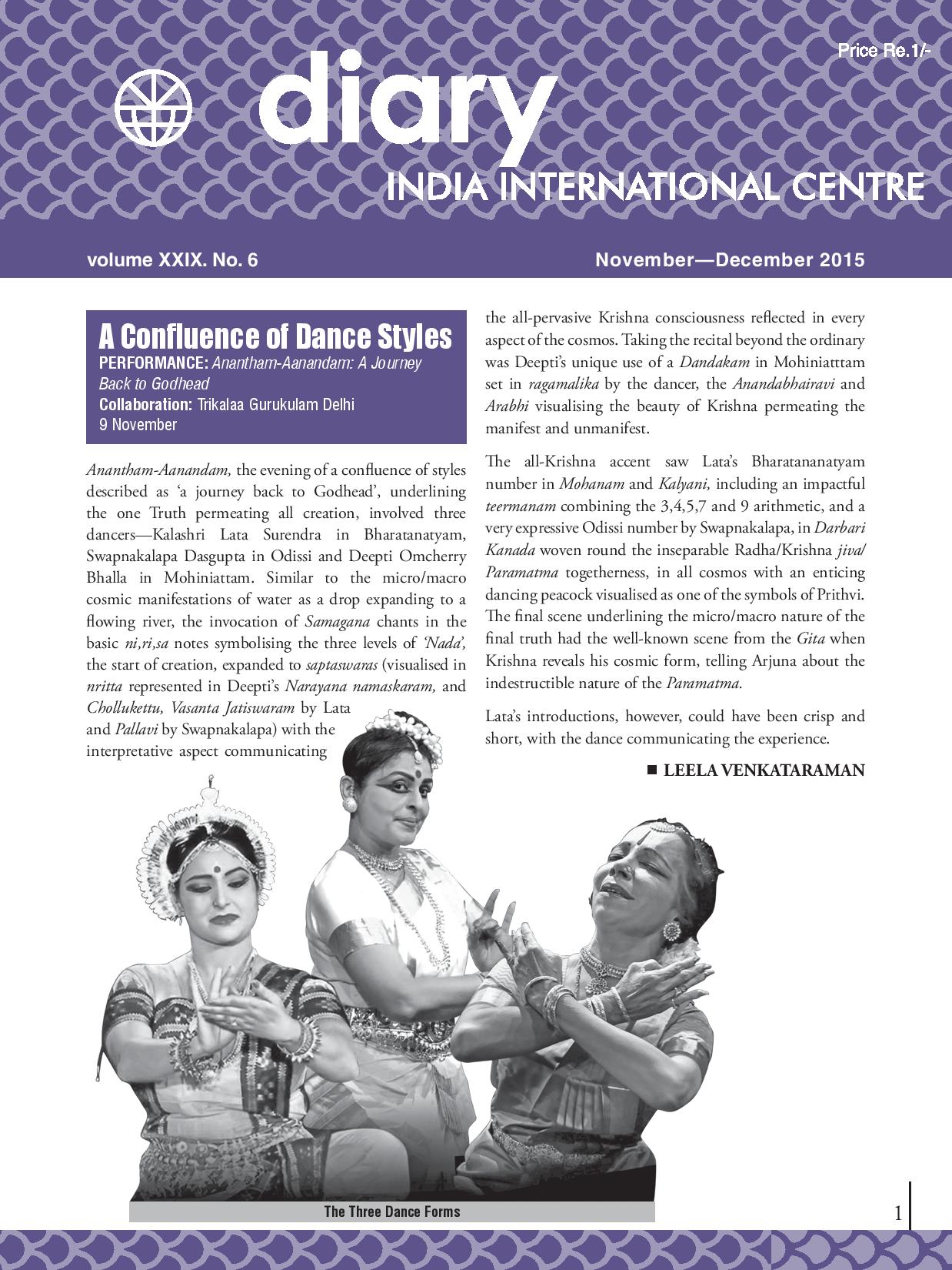 IIC Diary (November-December 2015)