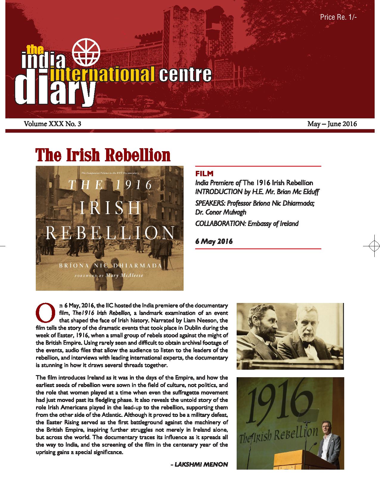 IIC Diary (May-June 2016)