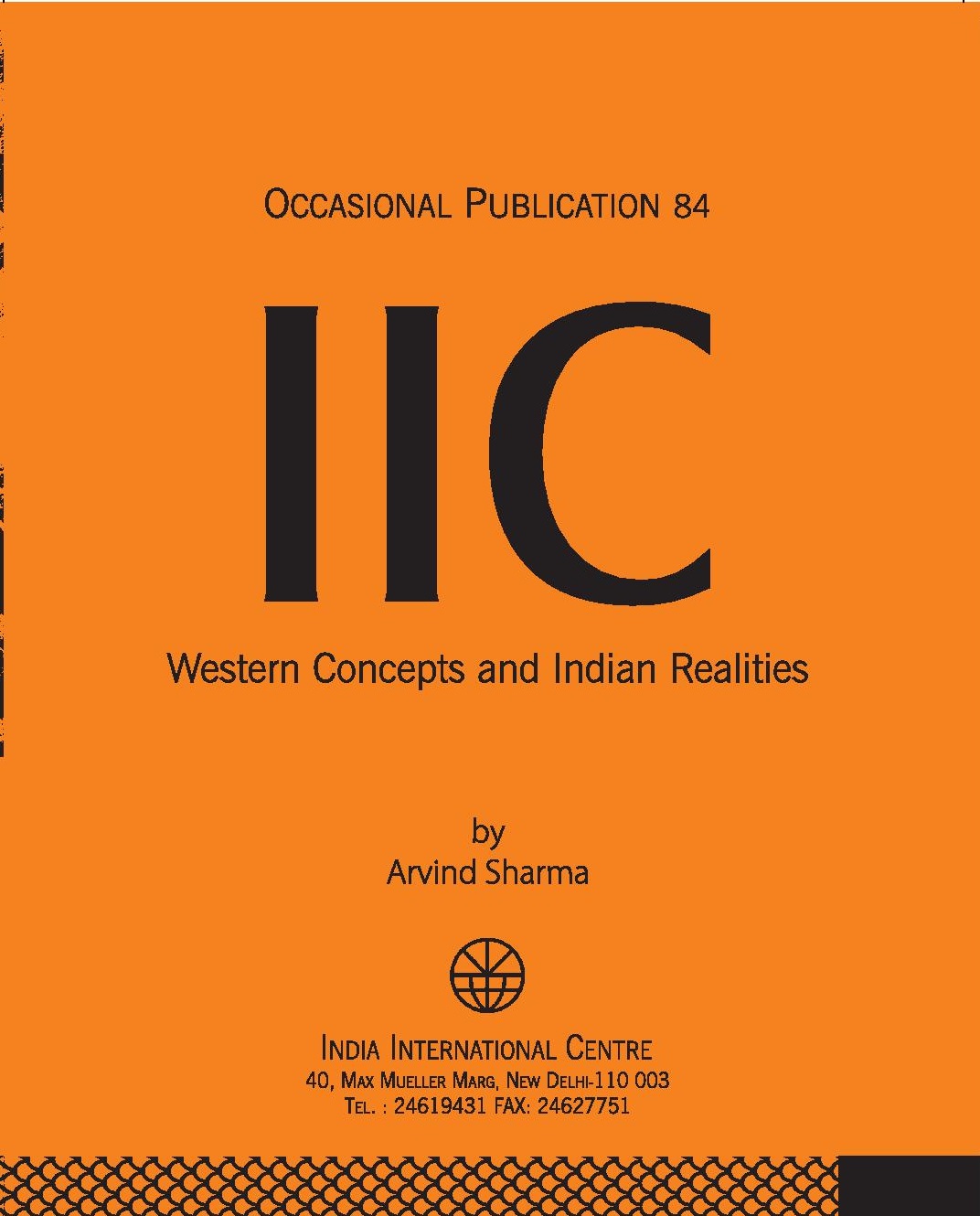 Western Concepts and Indian Realities (OP 84)