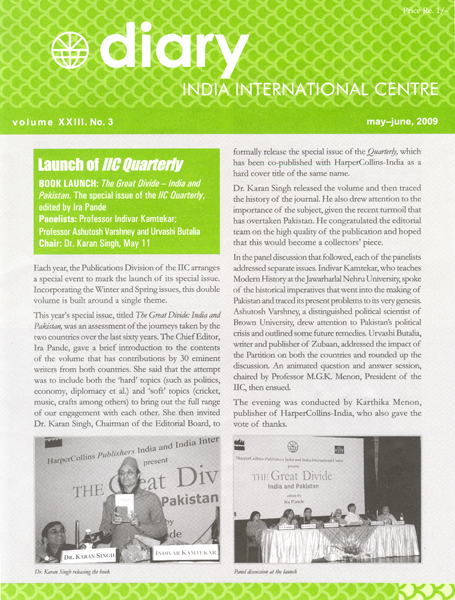 IIC Diary (May-June 2009)