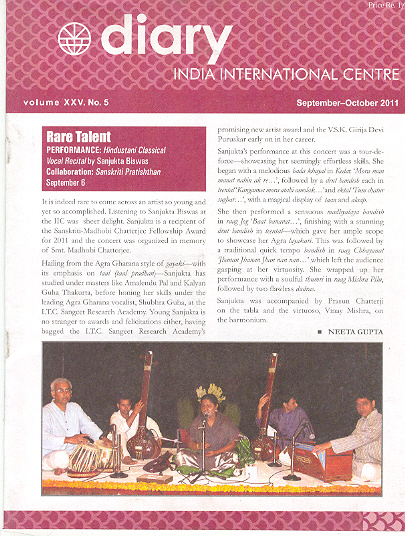 IIC Diary (September-October 2011)