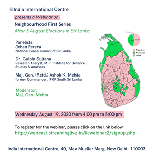 Neighbourhood First Series: After 5 August Elections in Sri Lanka