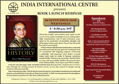 Book Release-A Ringside Seat to History – An Autobiography