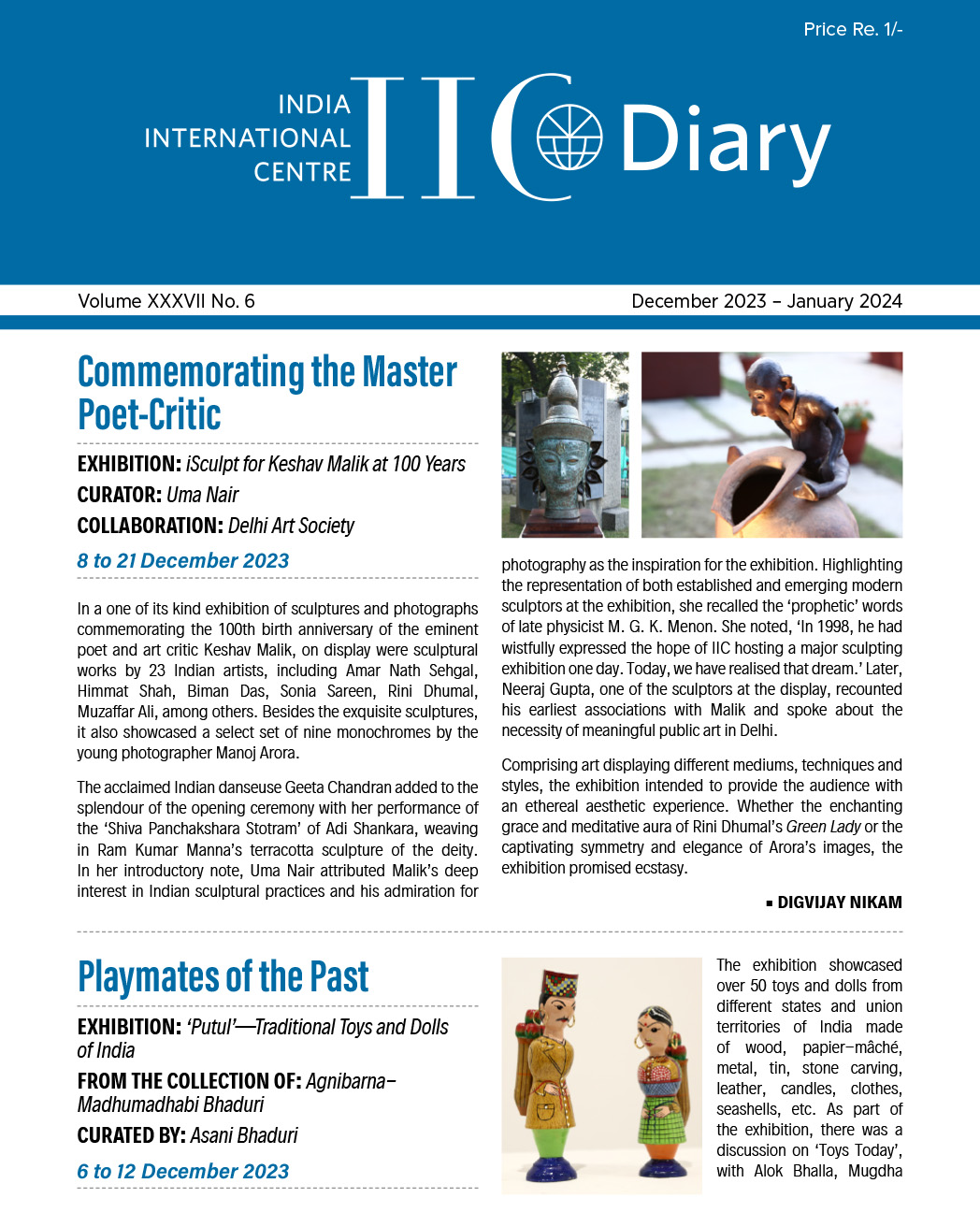 IIC Diary (December 2023-January 2024)