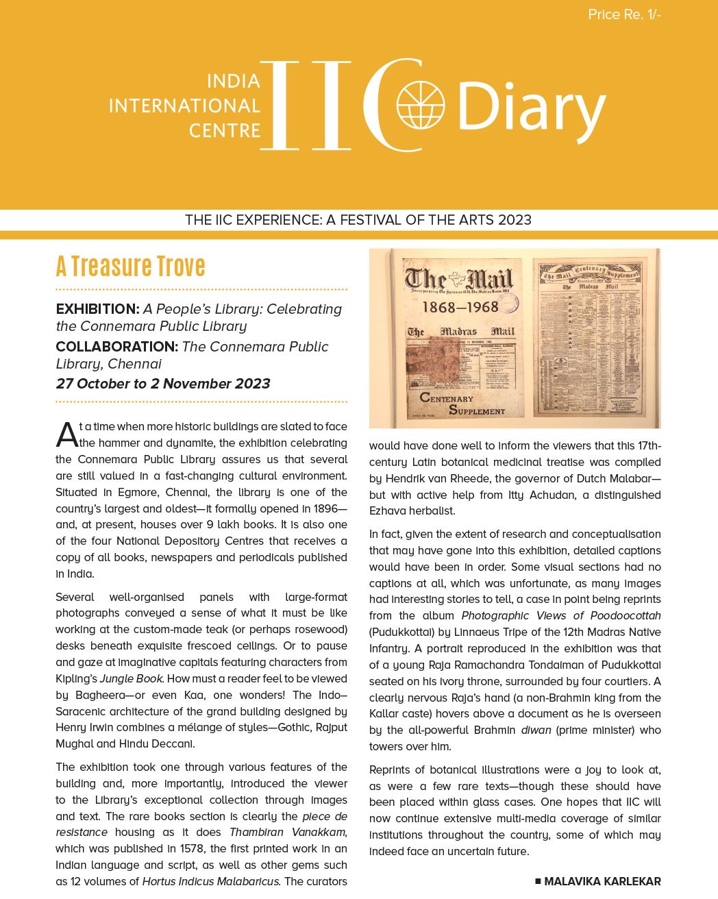 IIC Diary (Festival 2023)