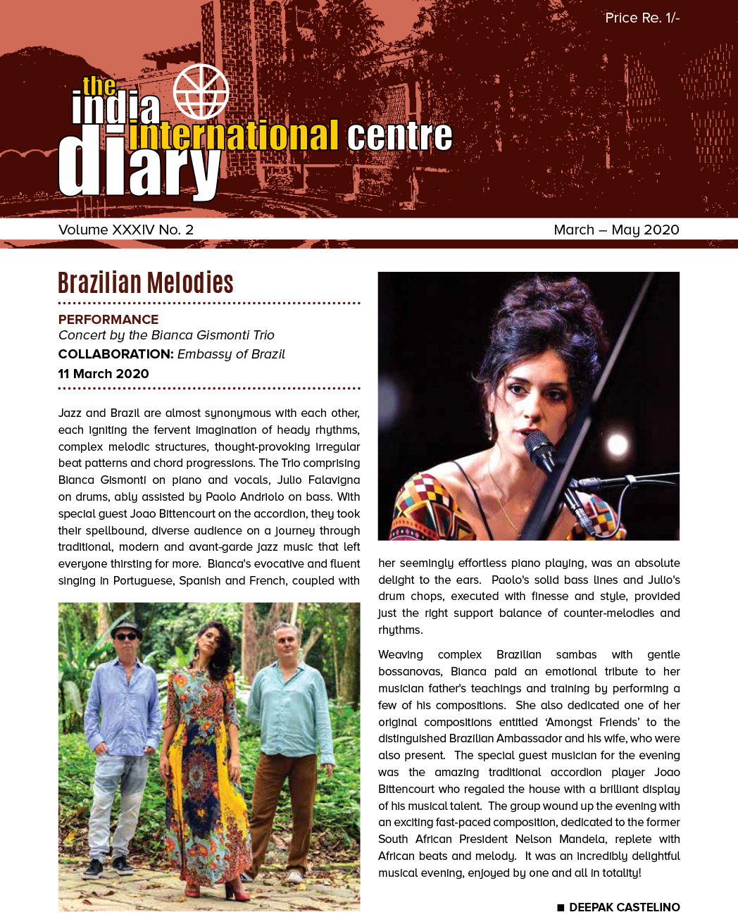 IIC Diary (March-May 2020)