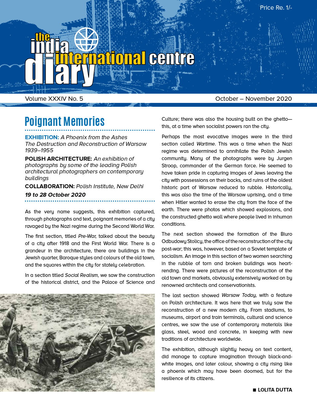 IIC Diary (October-November 2020)