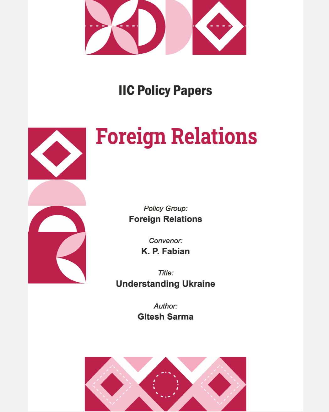 Understanding Ukraine (Group: Foreign Relations)